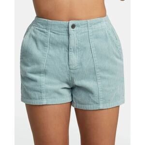 RVCA Women's Daylight Corduroy Shorts, Seafoam Green Size XL NWT‎